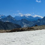 La barre des Ecrins vue des muandes La barre des Ecrins vue des muandes